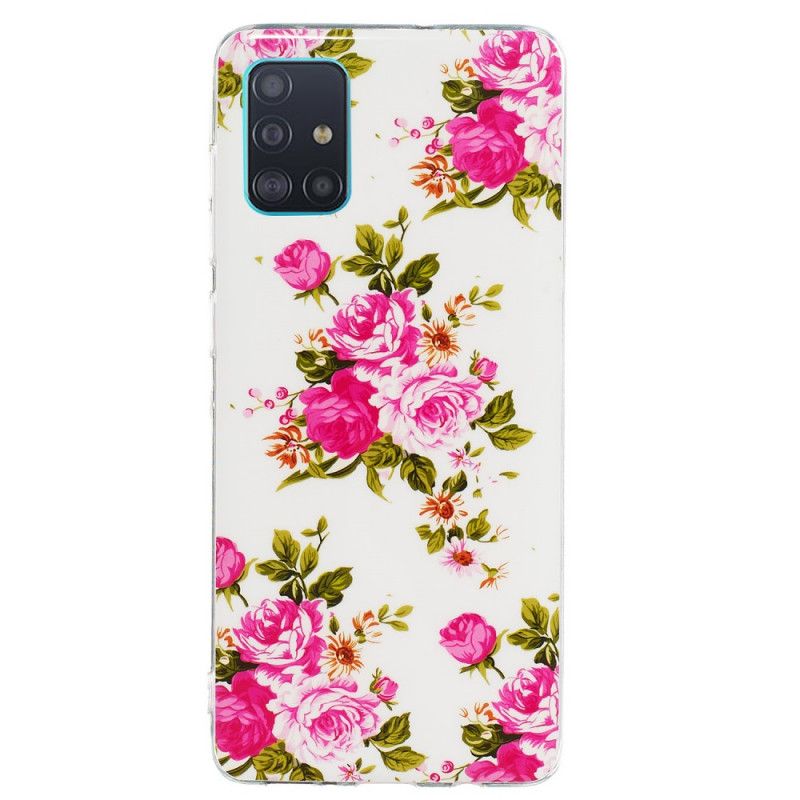 Hoesje Samsung Galaxy A71 Fluorescerende Vrijheidsbloemen