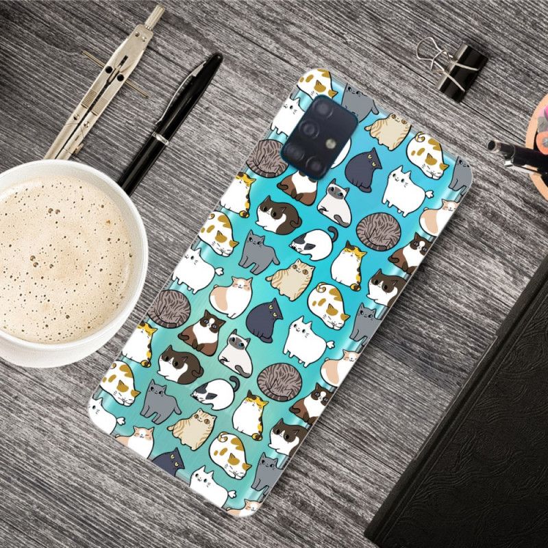 Hoesje Samsung Galaxy A71 Telefoonhoesje Topkatten