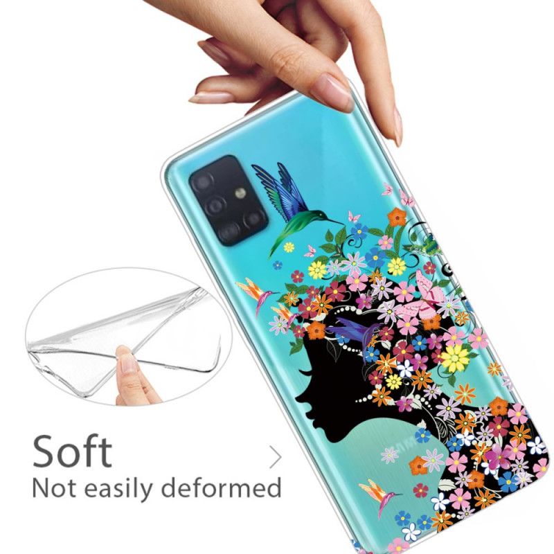 Hoesje voor Samsung Galaxy A71 Mooi Bloemhoofdje