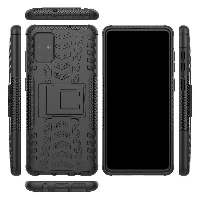 Hoesje voor Samsung Galaxy A71 Wit Zwart Ultrabestendige Plus