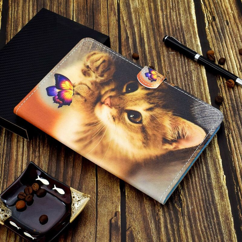 Bescherming Hoesje Samsung Galaxy Tab A7 Lite Mijn Kitten En Vlinder