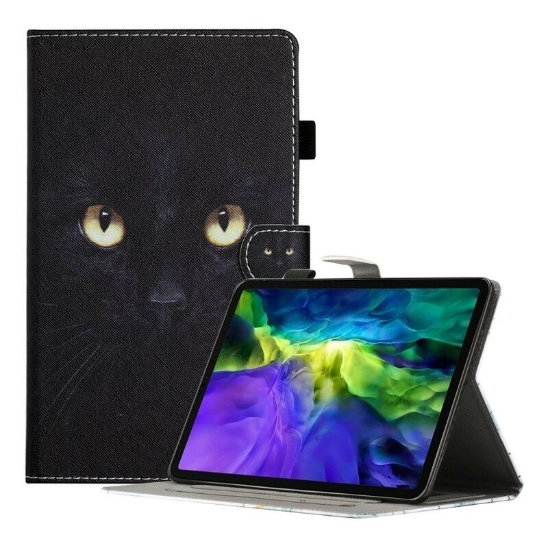 Bescherming Hoesje Samsung Galaxy Tab A7 Lite Zwarte Kattenogen