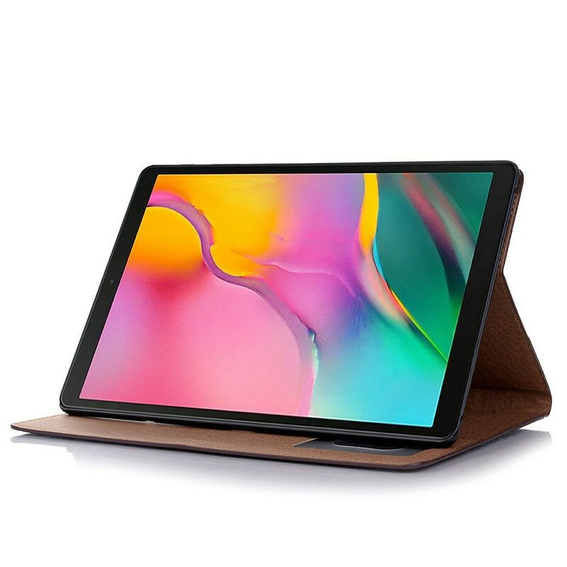 Cover Samsung Galaxy Tab A7 Lite Kunstleer Vintage Klinknagels Bescherming Hoesje
