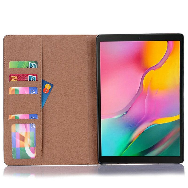 Cover Samsung Galaxy Tab A7 Lite Kunstleer Vintage Klinknagels Bescherming Hoesje