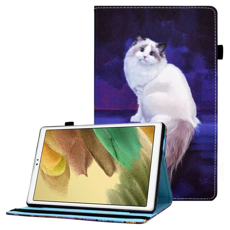 Cover Voor Samsung Galaxy Tab A7 Lite Witte Kat