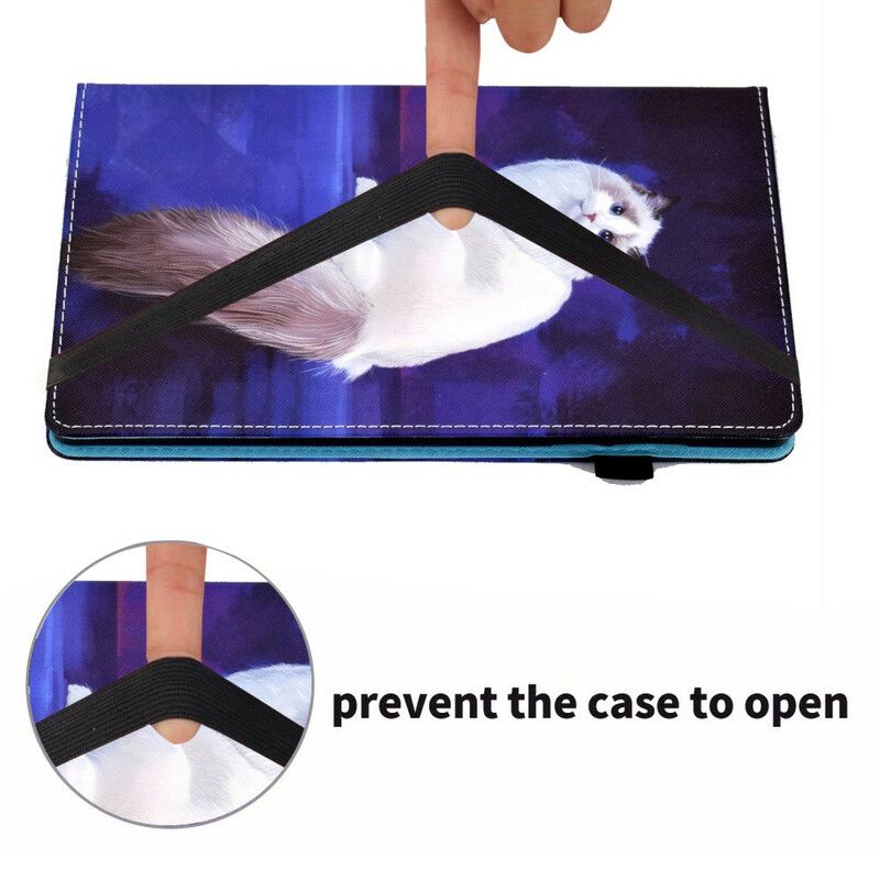 Cover Voor Samsung Galaxy Tab A7 Lite Witte Kat