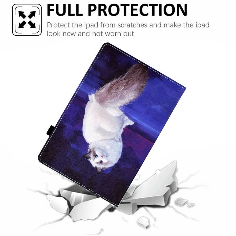 Cover Voor Samsung Galaxy Tab A7 Lite Witte Kat