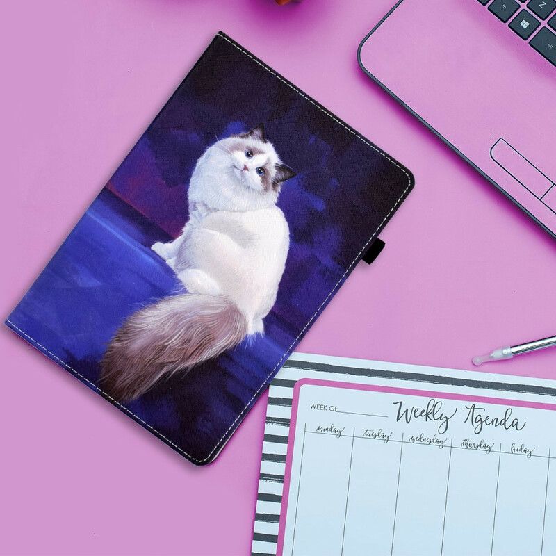 Cover Voor Samsung Galaxy Tab A7 Lite Witte Kat