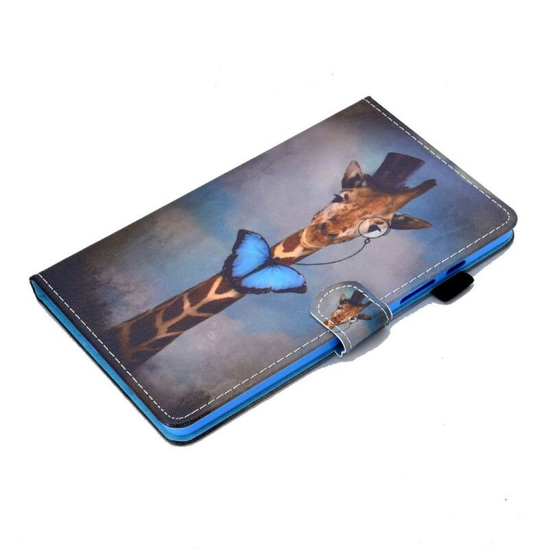 Flip Case Leren Samsung Galaxy Tab A7 Lite Chique Giraf