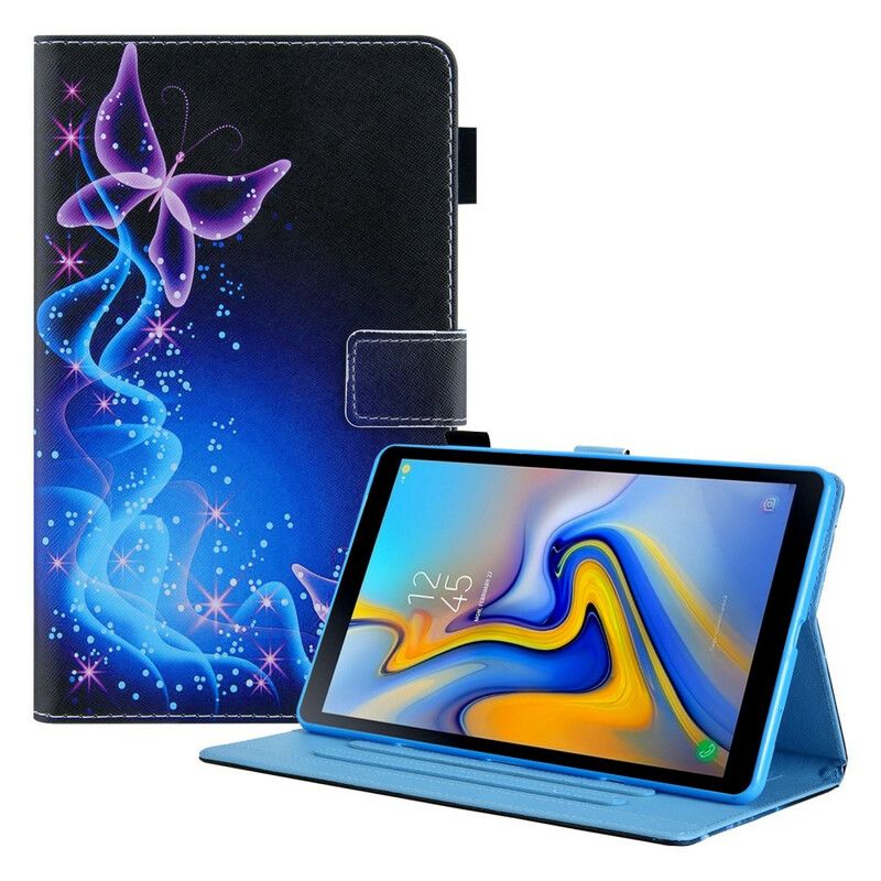 Flip Case Leren Samsung Galaxy Tab A7 Lite Kleurrijke Vlinders