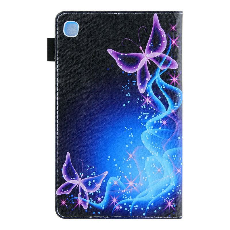 Flip Case Leren Samsung Galaxy Tab A7 Lite Kleurrijke Vlinders