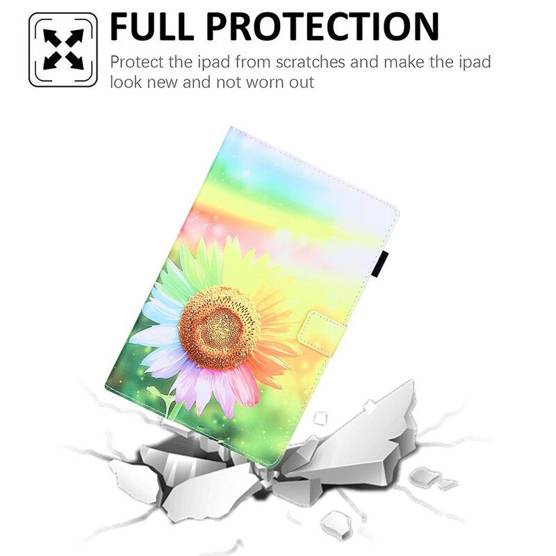 Folio-hoesje Samsung Galaxy Tab A7 Lite Bloemen In De Zon