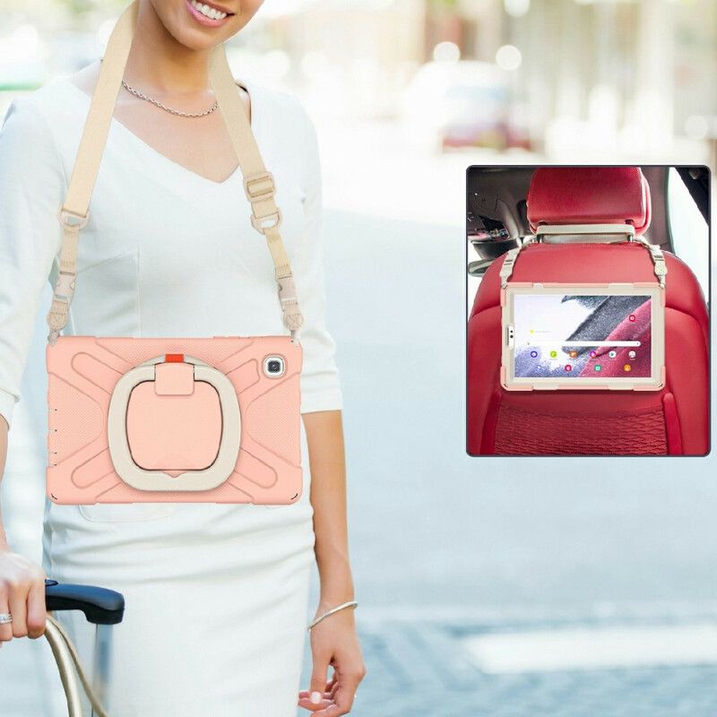 Hoesje Samsung Galaxy Tab A7 Lite Multifunctioneel Met Schouderriem
