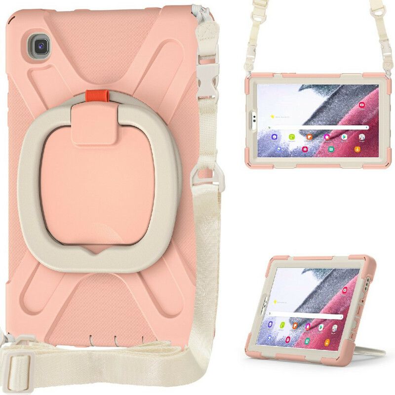 Hoesje Samsung Galaxy Tab A7 Lite Multifunctioneel Met Schouderriem