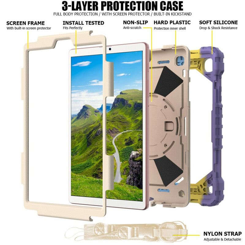Hoesje Samsung Galaxy Tab A7 Lite Multifunctionele Camouflage Bescherming Hoesje