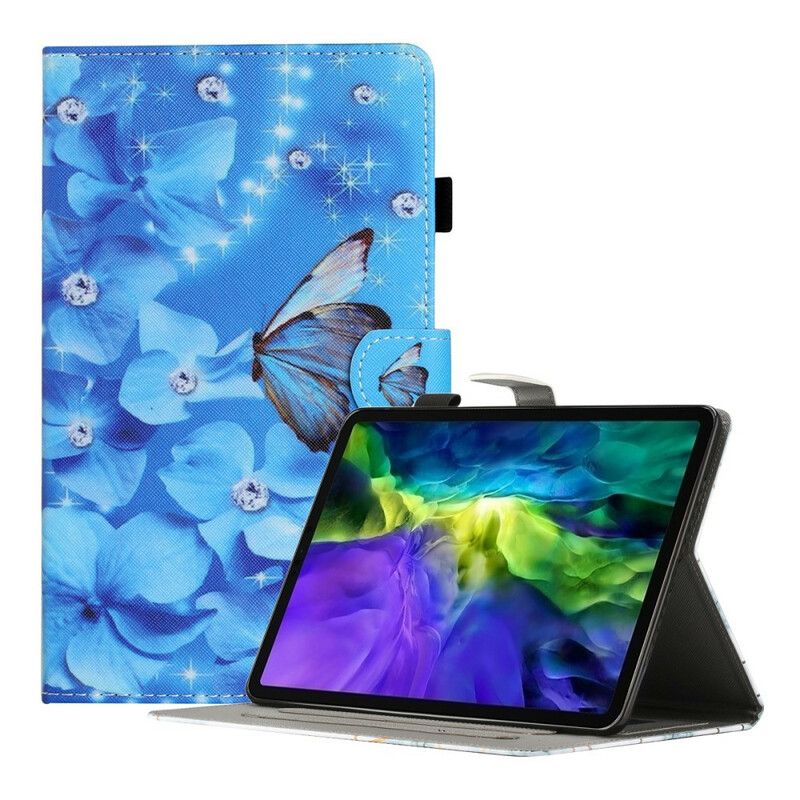 Leren Hoesje Samsung Galaxy Tab A7 Lite Bloemen Bescherming Hoesje