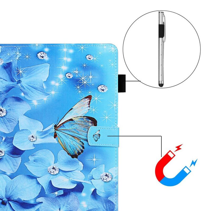 Leren Hoesje Samsung Galaxy Tab A7 Lite Bloemen Bescherming Hoesje