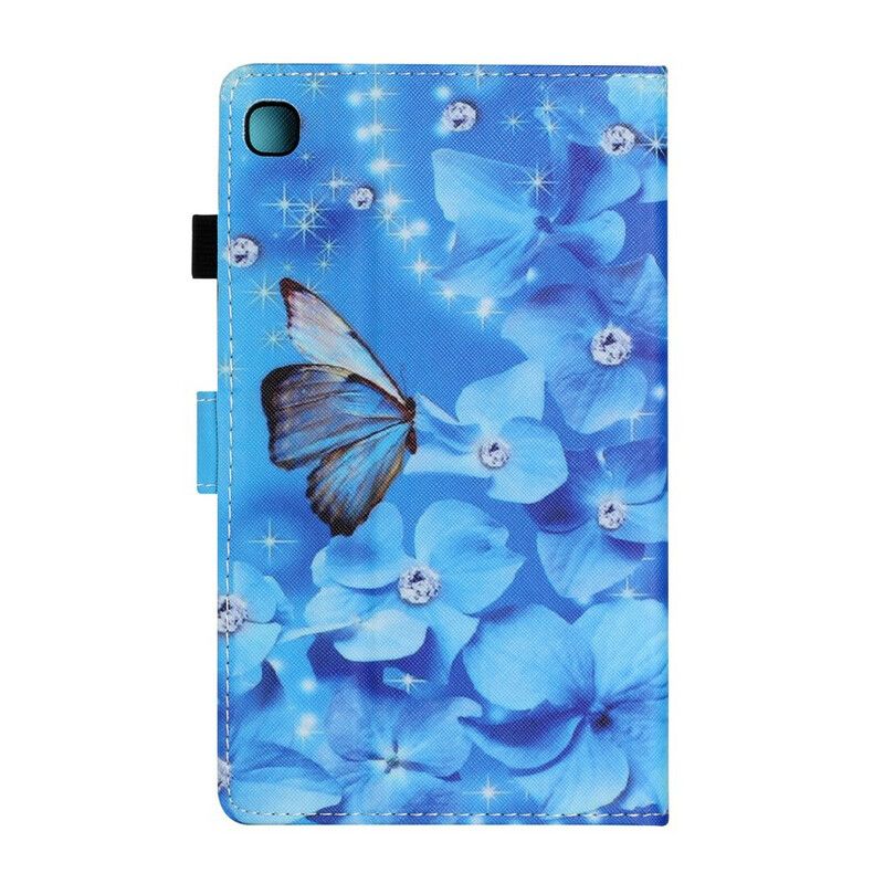 Leren Hoesje Samsung Galaxy Tab A7 Lite Bloemen Bescherming Hoesje