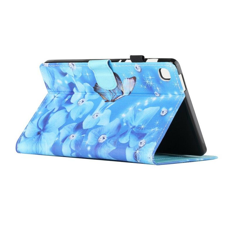 Leren Hoesje Samsung Galaxy Tab A7 Lite Bloemen Bescherming Hoesje