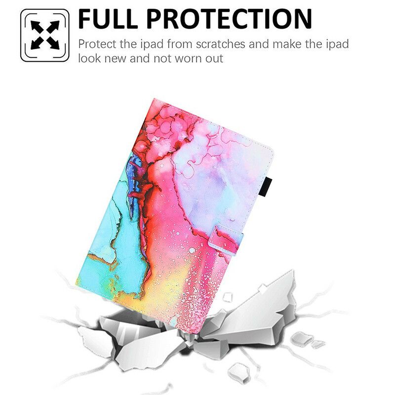 Leren Hoesje Samsung Galaxy Tab A7 Lite Marmeren Stijl