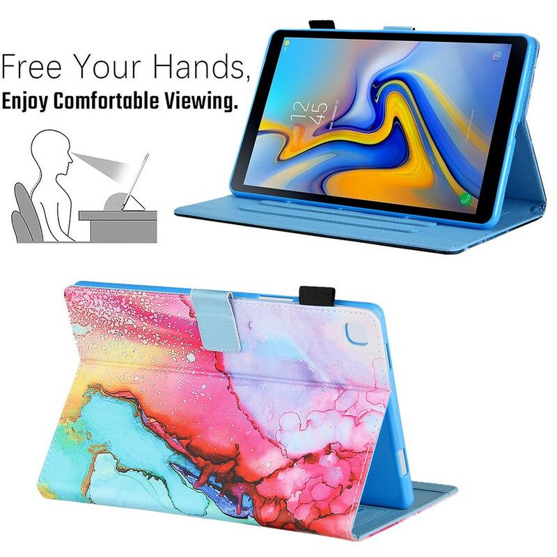 Leren Hoesje Samsung Galaxy Tab A7 Lite Marmeren Stijl