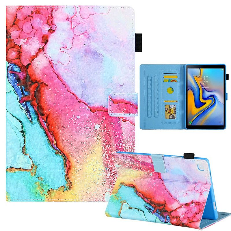 Leren Hoesje Samsung Galaxy Tab A7 Lite Marmeren Stijl