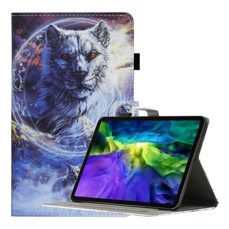 Leren Hoesje Samsung Galaxy Tab A7 Lite Wolf Bescherming Hoesje