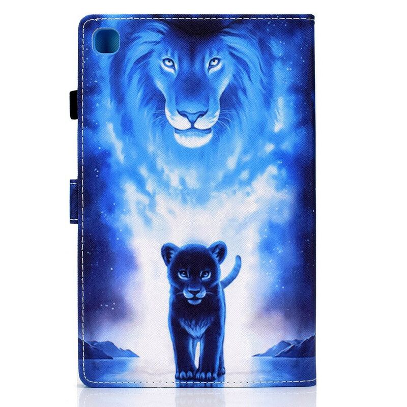 Leren Hoesje Voor Samsung Galaxy Tab A7 Lite Dream Of Lion Cub