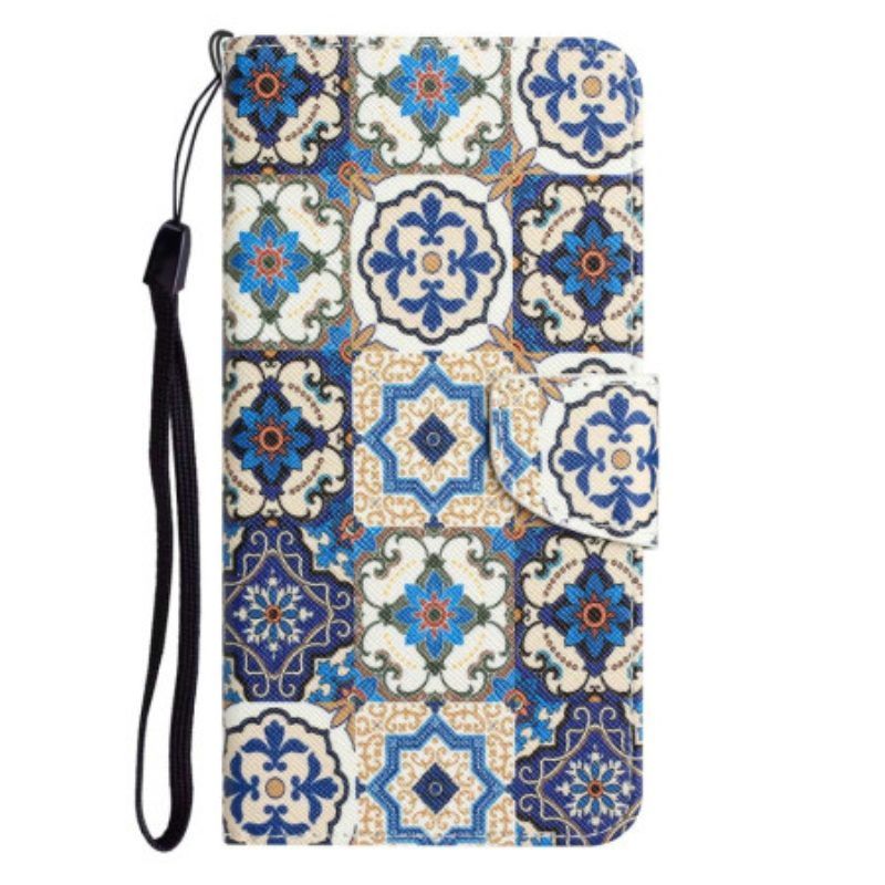 Folio-hoesje voor Samsung Galaxy A53 5G Met Ketting Bandjes Patchwork