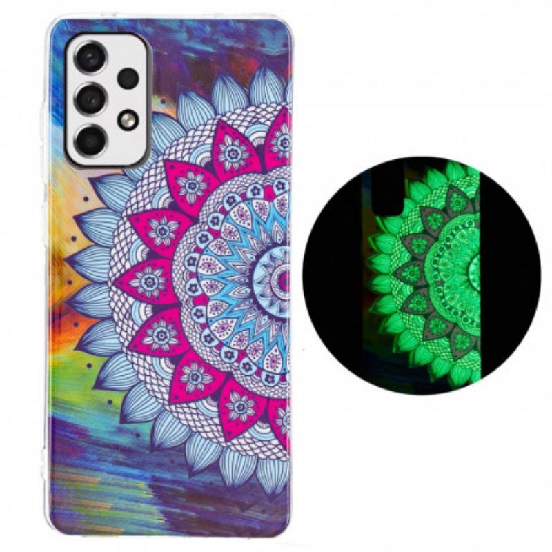 Hoesje voor Samsung Galaxy A53 5G Fluorescerende Kleurrijke Mandala