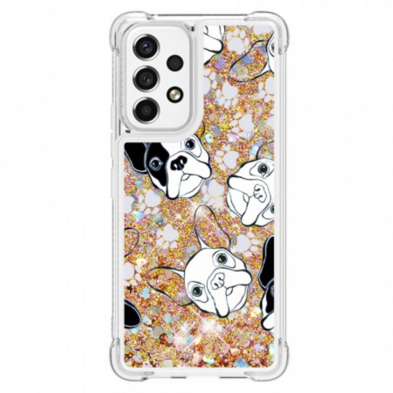 Hoesje voor Samsung Galaxy A53 5G Mr Dog Pailletten