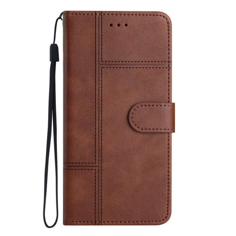 Leren Hoesje voor Samsung Galaxy A53 5G Met Ketting Zaken In Lanyard