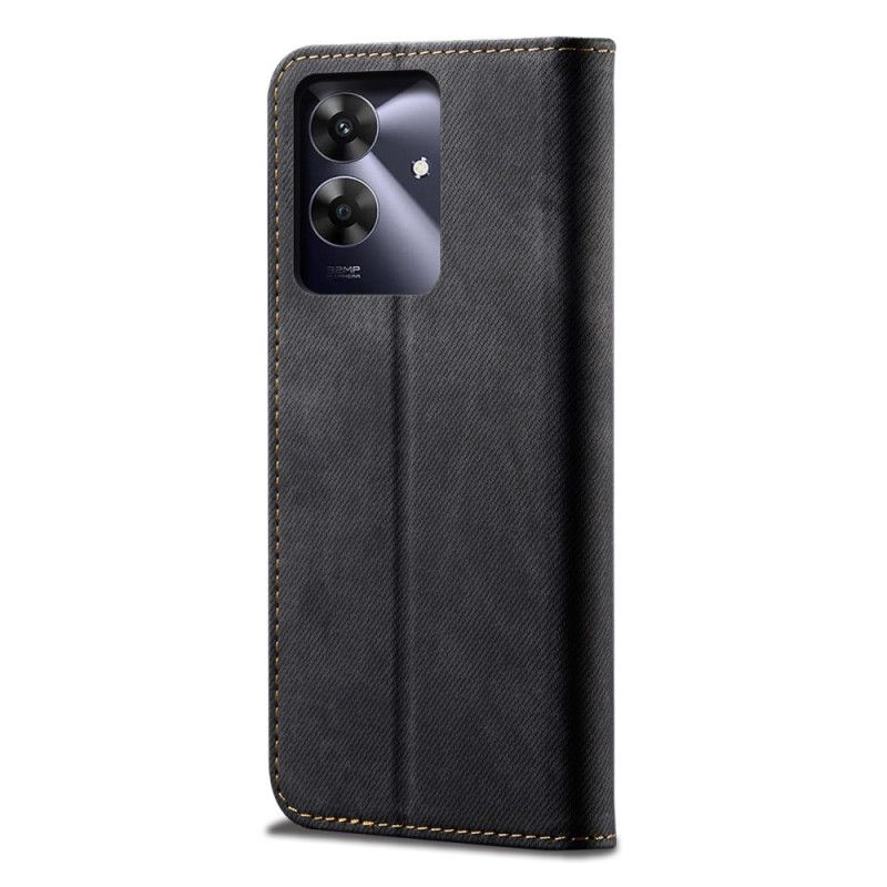Folio-hoesje Realme C61 Denimstof Bescherming Hoesje