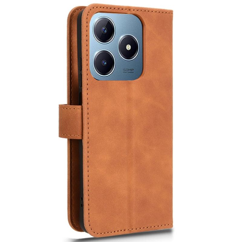 Leren Hoesje Realme C61 Suède-effect Bescherming Hoesje