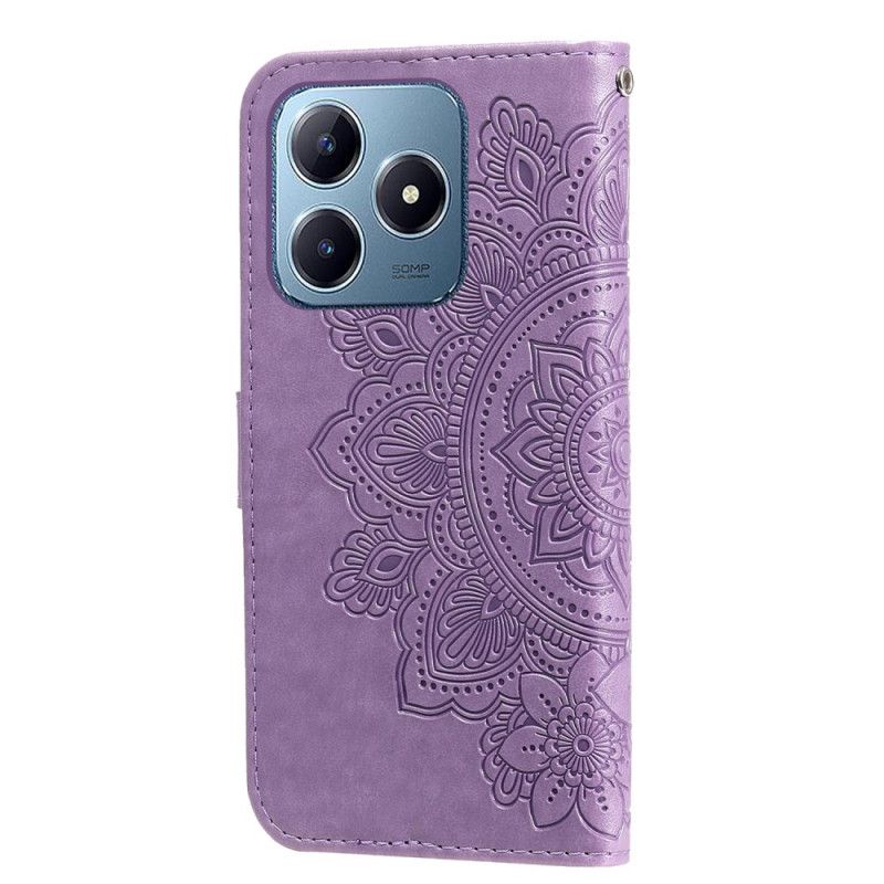 Leren Hoesje Voor Realme C61 Mandala-print