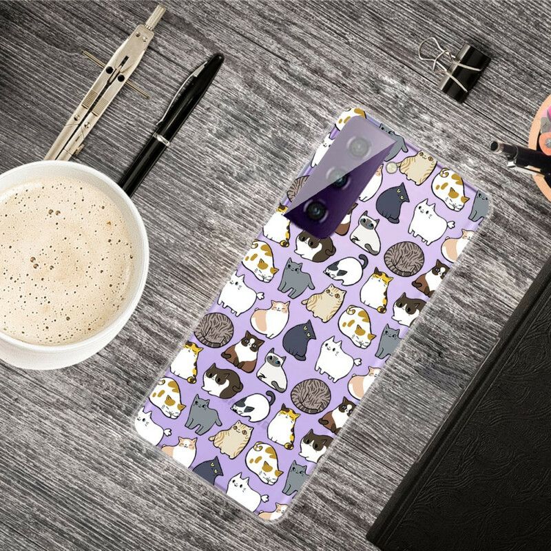 Cover Hoesje Samsung Galaxy S21 Fe Telefoonhoesje Top Katten