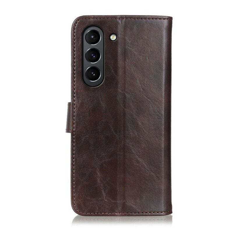 Flip Case Leren Samsung Galaxy S21 Fe Bison Leereffect