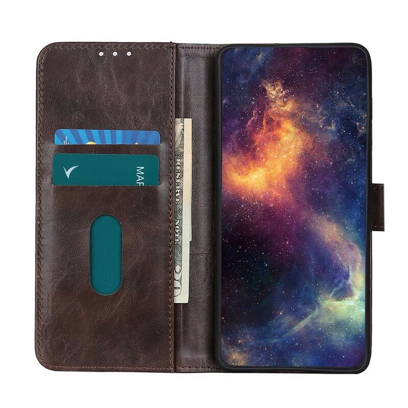 Flip Case Leren Samsung Galaxy S21 Fe Bison Leereffect