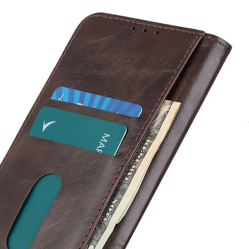 Flip Case Leren Samsung Galaxy S21 Fe Bison Leereffect