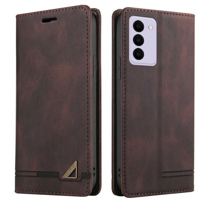 Folio-hoesje Samsung Galaxy S21 Fe Kunstleer Gq.utrobe Bescherming Hoesje
