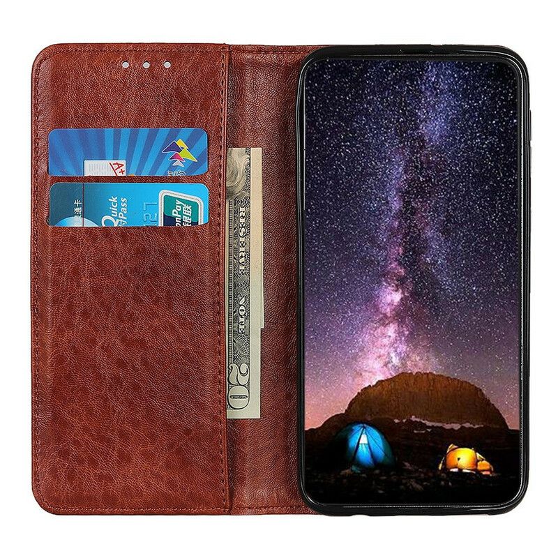 Folio-hoesje Samsung Galaxy S21 Fe Splitlederen Stijl