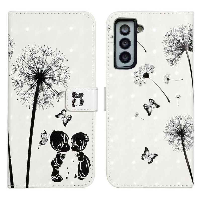 Folio-hoesje Samsung Galaxy S21 Fe Telefoonhoesje Baby Love Paardebloem