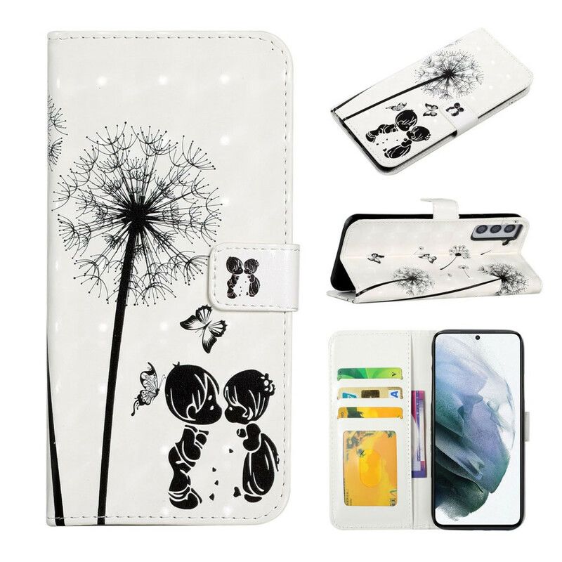 Folio-hoesje Samsung Galaxy S21 Fe Telefoonhoesje Baby Love Paardebloem