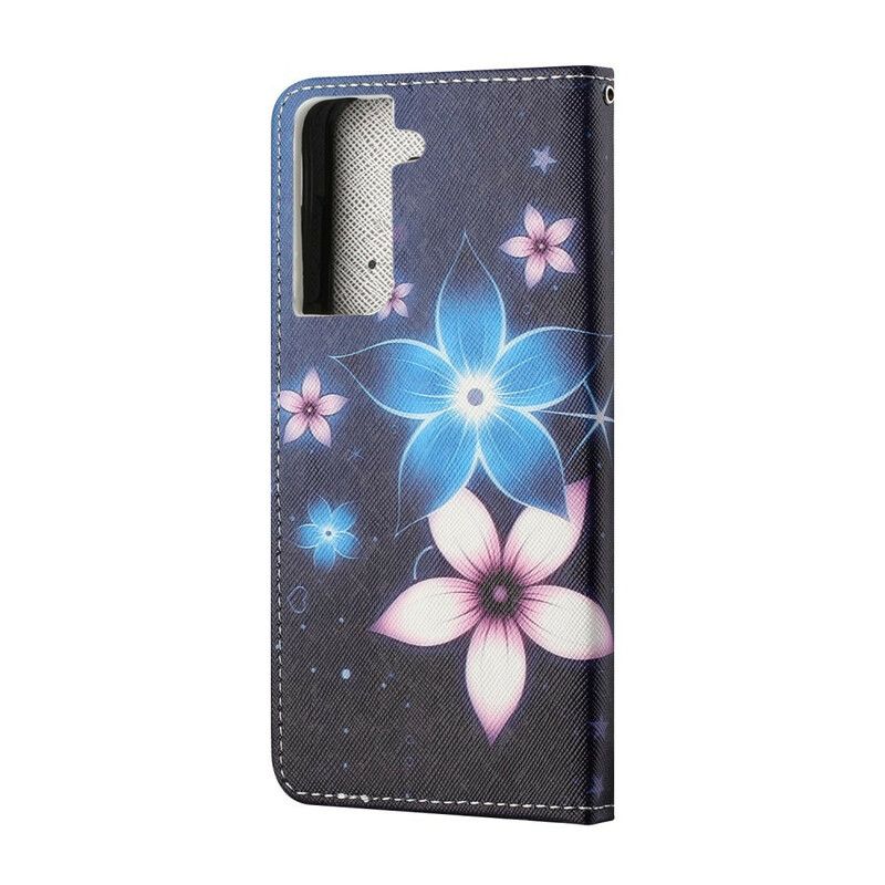 Folio-hoesje Samsung Galaxy S21 Fe Telefoonhoesje Lunar Strappy Flowers