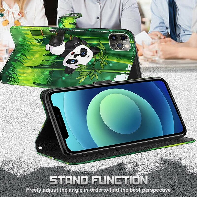 Folio-hoesje Samsung Galaxy S21 Fe Telefoonhoesje Panda En Bamboe