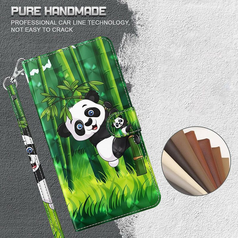 Folio-hoesje Samsung Galaxy S21 Fe Telefoonhoesje Panda En Bamboe