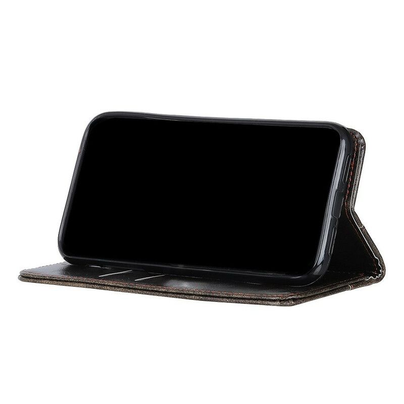 Folio-hoesje Samsung Galaxy S21 Fe Telefoonhoesje Vintage Klinknagels Versie