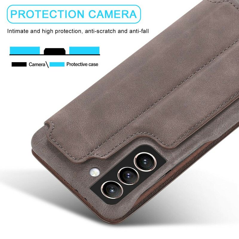 Folio-hoesje Voor Samsung Galaxy S21 Fe Lc.imeeke Leereffect