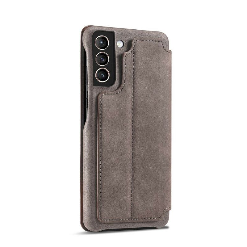 Folio-hoesje Voor Samsung Galaxy S21 Fe Lc.imeeke Leereffect