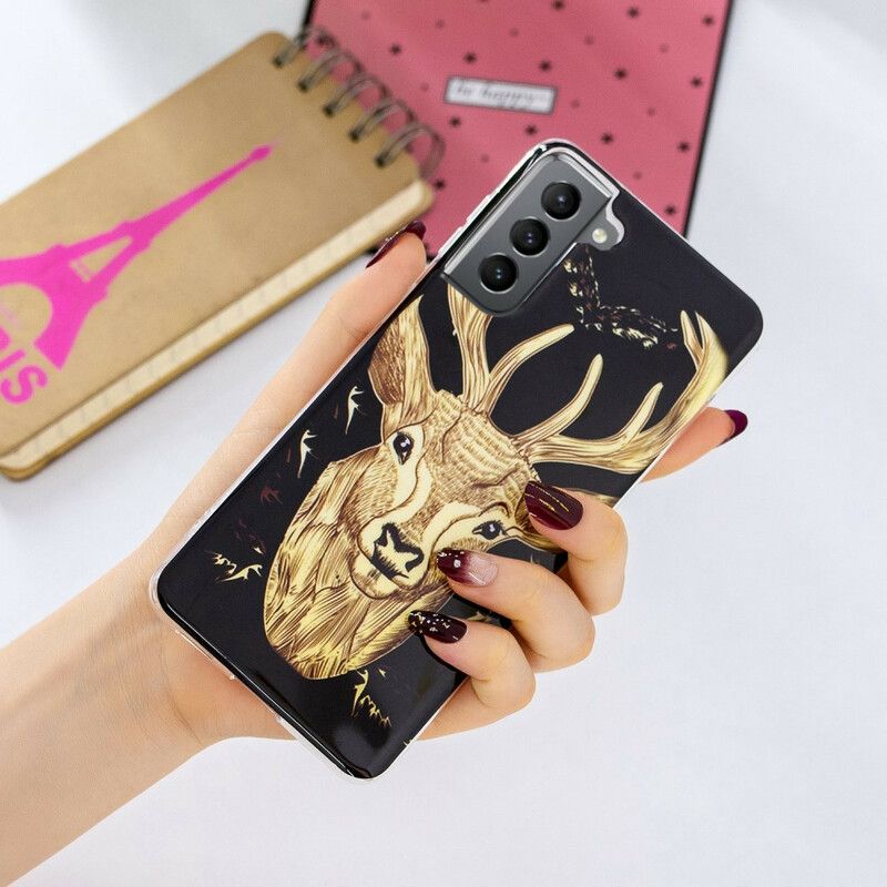 Hoesje Samsung Galaxy S21 Fe Majestueuze Fluorescerende Stag